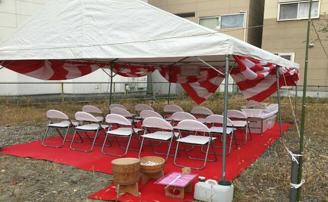 仮設設備で現場のお手伝いをいたします。